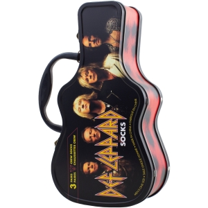 Def Leppard - Logos Guitar Tin Uni 3-Pack Socks i gruppen MERCHANDISE / Strumpor /  /  hos Bengans Skivbutik AB (5667716)
