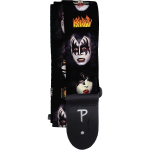 Kiss   - Faces Guitar Strap i gruppen MERCHANDISE / Merch / Kommande / Hårdrock hos Bengans Skivbutik AB (5667751)