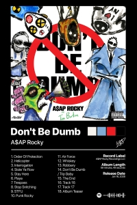 A$Ap Rocky - Don't be Dumb 91,5 x 61 cm i gruppen MERCHANDISE / Poster /  /  hos Bengans Skivbutik AB (5668417)