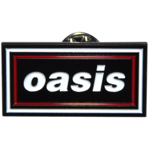 Oasis - Decca Logo Red & Navy Retro Pin Badge i gruppen MERCHANDISE / Pin-Button Badge / / hos Bengans Skivbutik AB (5668621)