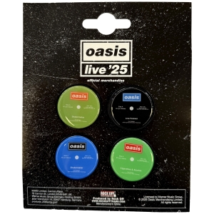 Oasis - Single Discs 4-Piece Magnet Set i gruppen MERCHANDISE / Magnet /  /  hos Bengans Skivbutik AB (5668642)