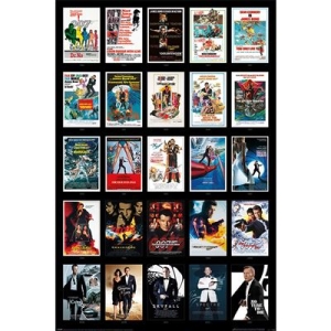 Movie Poster  - James Bond (25 Films)  Poster 91,5 X 61 Cm i gruppen MERCHANDISE / Poster / Film-Musikal hos Bengans Skivbutik AB (5669244)