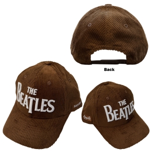 The Beatles - Drop T Logo & Apple Corduroy Brown Baseball Cap i gruppen MERCHANDISE / Keps /  /  hos Bengans Skivbutik AB (5671079)