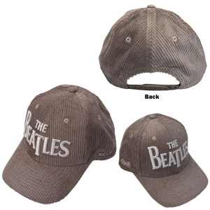 The Beatles - Drop T Logo & Apple Corduroy Grey Baseball Cap i gruppen MERCHANDISE / Keps /  /  hos Bengans Skivbutik AB (5671080)