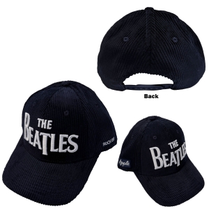 The Beatles - Drop T Logo & Apple Corduroy Navy Baseball Cap i gruppen MERCHANDISE / Keps /  /  hos Bengans Skivbutik AB (5671081)