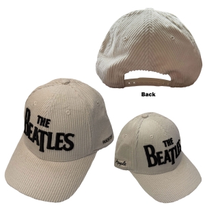 The Beatles - Drop T Logo & Apple Corduroy Natrl Baseball Cap i gruppen MERCHANDISE / Keps /  /  hos Bengans Skivbutik AB (5671082)