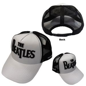 The Beatles - Drop T Logo & Apple Wht/Bl Mesh-Back Cap i gruppen MERCHANDISE / Keps /  /  hos Bengans Skivbutik AB (5671088)