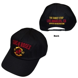 Guns N Roses - Sunset Strip 87 Bl Baseball Cap i gruppen MERCHANDISE / Keps /  /  hos Bengans Skivbutik AB (5671099)