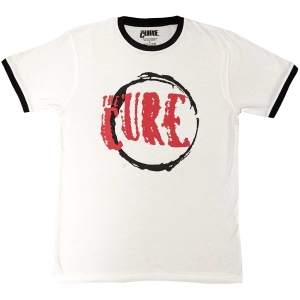 The Cure - Circle Logo Ringer Uni Wht T-Shirt i gruppen MERCHANDISE / T-shirt / Kommande / Pop-Rock hos Bengans Skivbutik AB (5671145r)