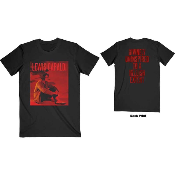 Lewis Capaldi - Divinely Uninspired Uni Bl T-Shirt i gruppen MERCHANDISE / T-shirt / Nyheter / Pop-Rock hos Bengans Skivbutik AB (5673837)