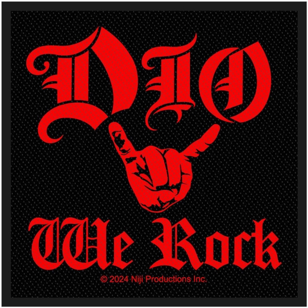 Dio - We Rock Standard Patch i gruppen MERCHANDISE / Tygmärke / / hos Bengans Skivbutik AB (5673983)