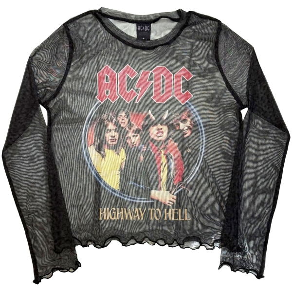 Ac/Dc - Highway To Hell Lady Bl Mesh Crop i gruppen MERCHANDISE / T-shirt / Nyheter / Hårdrock hos Bengans Skivbutik AB (5673988r)