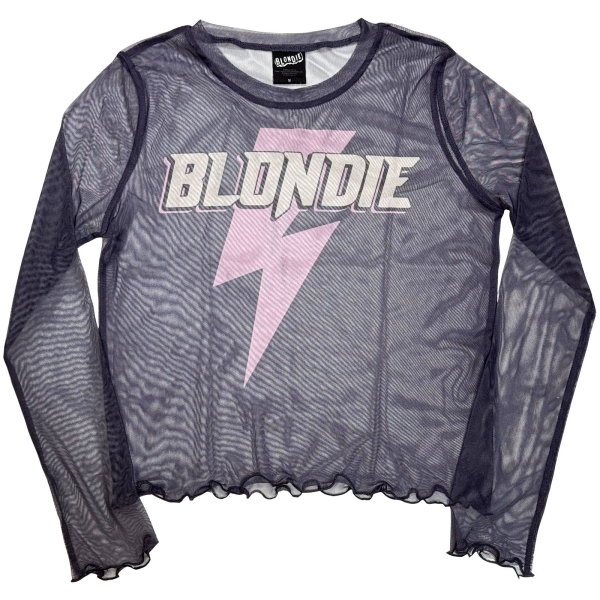 Blondie - Lightning Strike Lady Purp Mesh Crop i gruppen MERCHANDISE / T-shirt / Nyheter / Pop-Rock hos Bengans Skivbutik AB (5673992r)