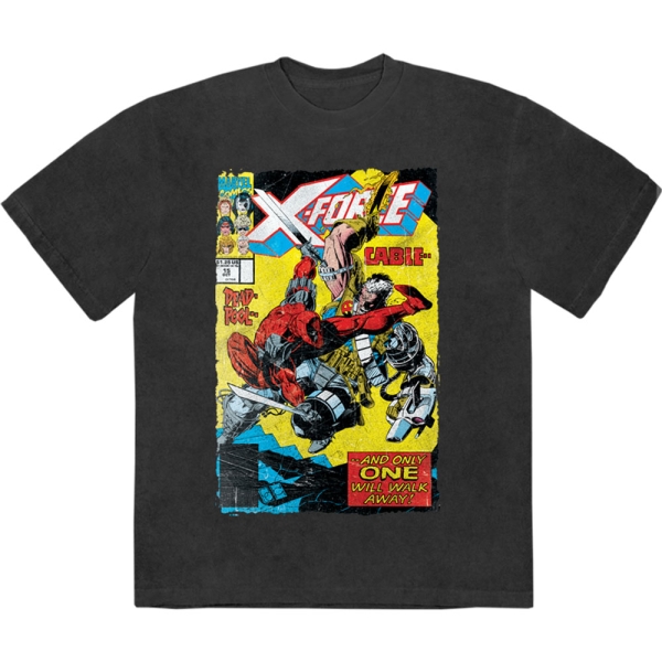 Marvel Comics - X-Force Cable & Deadpool Stone Wash Uni Bl T-Shirt i gruppen MERCHANDISE / T-shirt / Nyheter / Film-Musikal hos Bengans Skivbutik AB (5674009r)