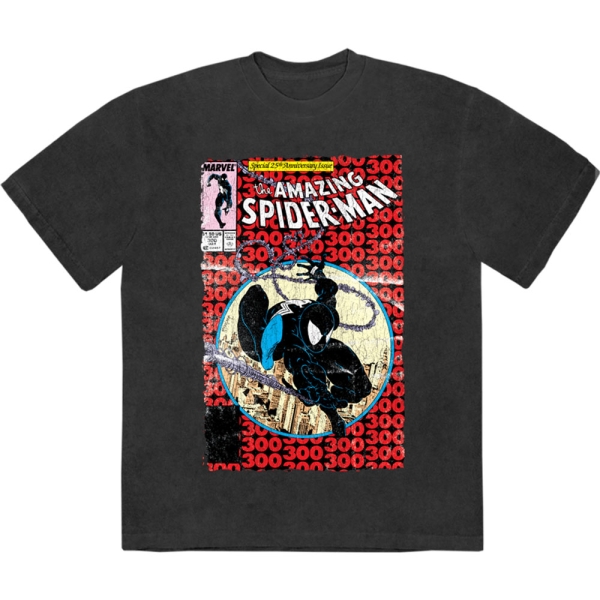 Marvel Comics - Amazing Spider-Man 25Th Anni Stone Wash Uni Bl T-Shirt i gruppen MERCHANDISE / T-shirt / Nyheter / Film-Musikal hos Bengans Skivbutik AB (5674014r)