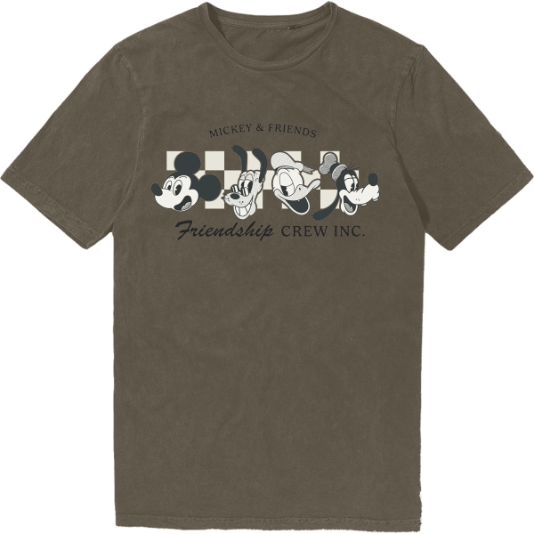 Disney - Mm Friendship Crew Inc Stone Wash Uni Green T-Shirt i gruppen MERCHANDISE / T-shirt / Nyheter / Film-Musikal hos Bengans Skivbutik AB (5674024r)