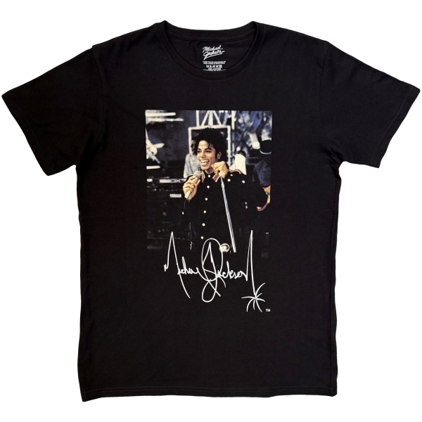 Michael Jackson - Signature Uni Bl T-Shirt i gruppen MERCHANDISE / T-shirt / Nyheter / Pop-Rock hos Bengans Skivbutik AB (5674539r)