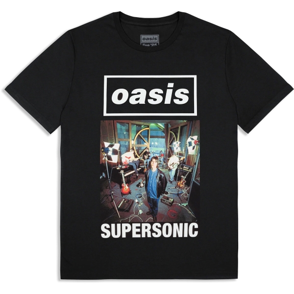 Oasis - Supersonic Single Cover Bl T-Shirt i gruppen MERCHANDISE / T-shirt / Nyheter / Pop-Rock hos Bengans Skivbutik AB (5674562r)