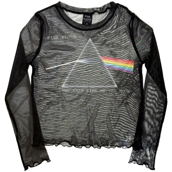 Pink Floyd - Dsotm Courier Lady Bl Mesh Crop T-Shirt i gruppen MERCHANDISE / T-shirt / Nyheter / Pop-Rock hos Bengans Skivbutik AB (5674576r)