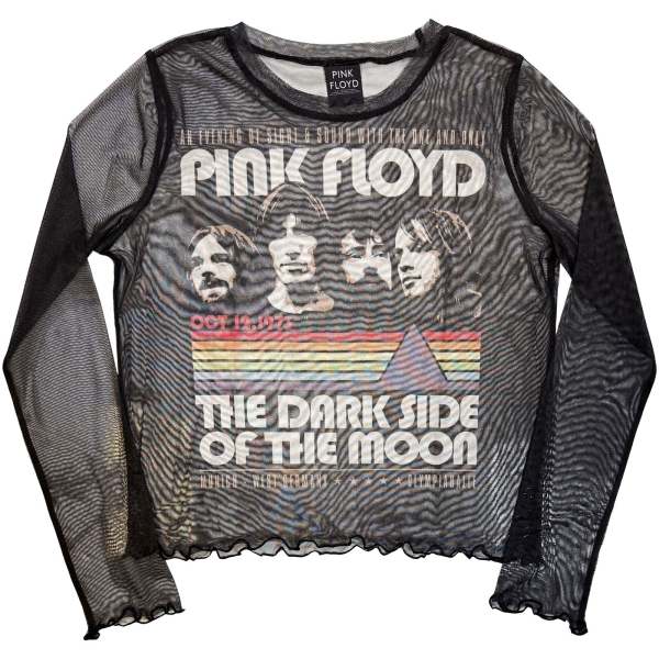 Pink Floyd - Vintage Stripes Lady Bl Mesh Crop T-Shirt i gruppen MERCHANDISE / T-shirt / Nyheter / Pop-Rock hos Bengans Skivbutik AB (5674577r)