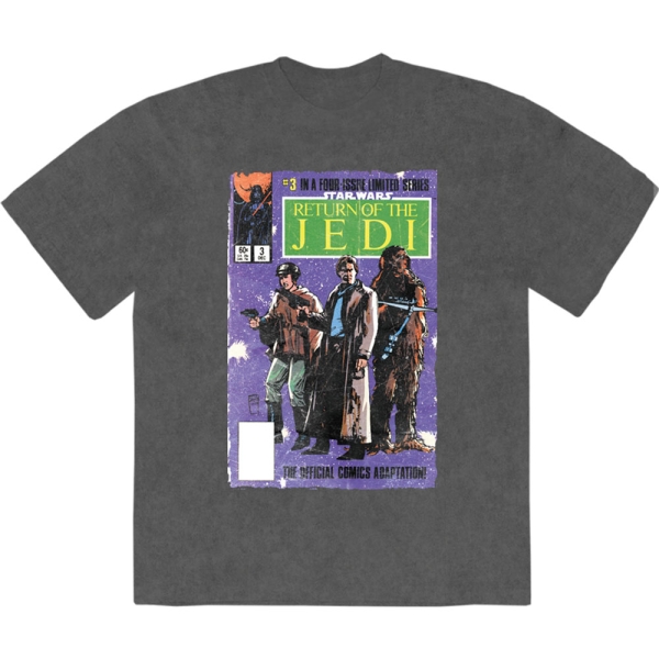 Star Wars - Return Of The Jedi Comic Stone Wash Uni Char T-Shirt i gruppen MERCHANDISE / T-shirt / Nyheter / Film-Musikal hos Bengans Skivbutik AB (5674592r)