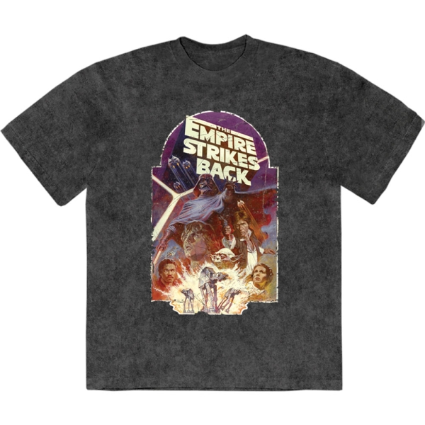 Star Wars - Tesb Explosion Stone Wash Uni Bl T-Shirt i gruppen MERCHANDISE / T-shirt / Nyheter / Film-Musikal hos Bengans Skivbutik AB (5674598r)