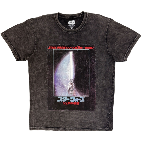 Star Wars - Rotj Japanese Poster Stone Wash Uni Char T-Shirt i gruppen MERCHANDISE / T-shirt / Nyheter / Film-Musikal hos Bengans Skivbutik AB (5674601r)