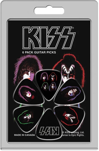 Kiss - Faces - Guitar Picks (6 Pack) i gruppen MERCHANDISE / Merch / Hårdrock hos Bengans Skivbutik AB (5675511)