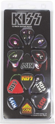 Kiss - Guitar Picks (12 Pack) i gruppen MERCHANDISE / Merch / Hårdrock hos Bengans Skivbutik AB (5675512)