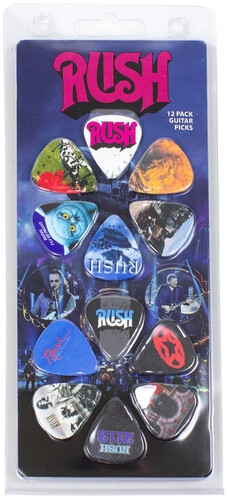 Rush - Guitar Picks (12 Pack) i gruppen MERCHANDISE / Merch / Hårdrock hos Bengans Skivbutik AB (5675513)