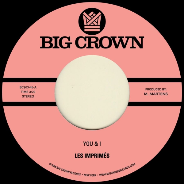 Les Imprimés - You & I B/W Miss The Days i gruppen VINYL / Kommande / RnB-Soul hos Bengans Skivbutik AB (5676011)