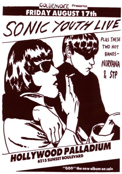 Sonic Youth - Hollywood 91,5 X 61 Cm i gruppen MERCHANDISE / Poster / Pop-Rock hos Bengans Skivbutik AB (5676220)