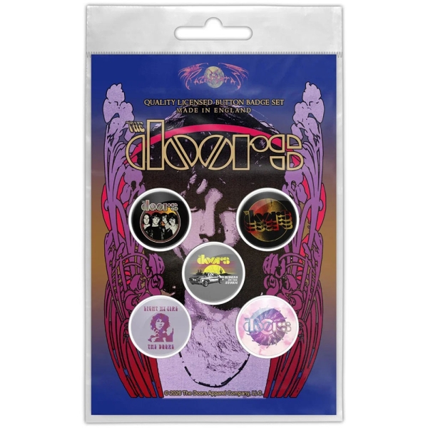 The Doors - Button Badge Pack: Jim Morrison i gruppen MERCHANDISE / Pin-Button Badge / / hos Bengans Skivbutik AB (5676443)
