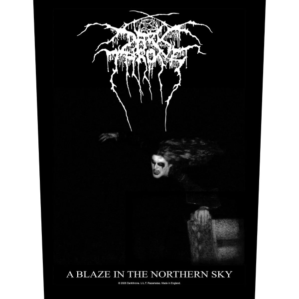 Darkthrone - Back Patch: A Blaze In The Northern Sky i gruppen MERCHANDISE / Tygmärke / / hos Bengans Skivbutik AB (5676455)