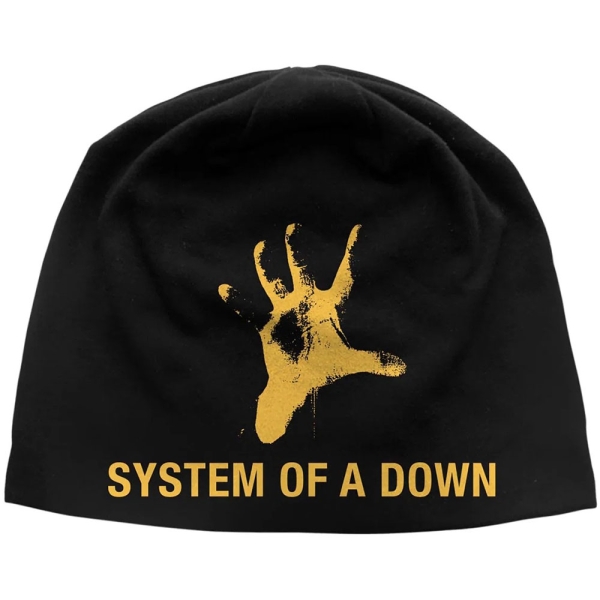 System Of A Down - Unisex Beanie Hat: Hand Jd Print (Black) i gruppen MERCHANDISE / Merch / Kommande / Hårdrock hos Bengans Skivbutik AB (5676477)
