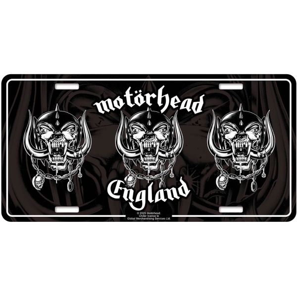 Motorhead - Number Plate: England i gruppen MERCHANDISE / Merch / Kommande / Hårdrock hos Bengans Skivbutik AB (5676495)