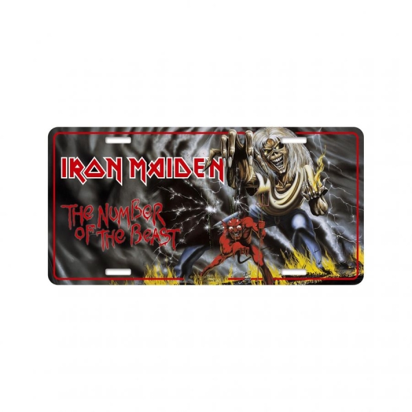 Iron Maiden - Number Plate Number Of The Beast (3 i gruppen MERCHANDISE / Merch / Kommande / Hårdrock hos Bengans Skivbutik AB (5676498)