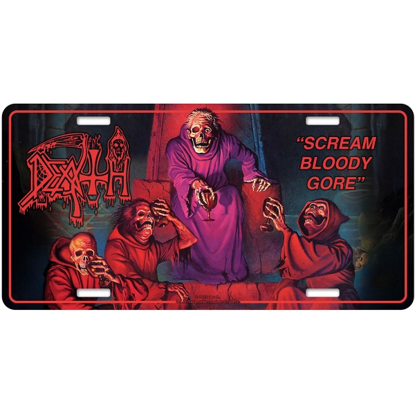 Death - Number Plate: Scream Bloody Gore i gruppen MERCHANDISE / Merch / Kommande / Hårdrock hos Bengans Skivbutik AB (5676505)