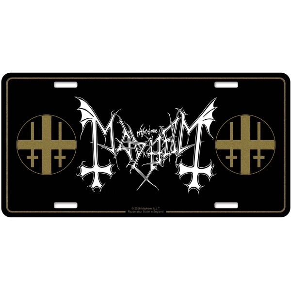 Mayhem - Number Plate: Logo i gruppen MERCHANDISE / Merch / Kommande / Hårdrock hos Bengans Skivbutik AB (5676511)
