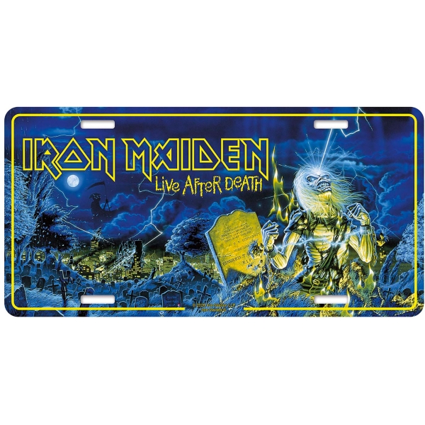 Iron Maiden - Number Plate: Live After Death i gruppen MERCHANDISE / Merch / Kommande / Hårdrock hos Bengans Skivbutik AB (5676518)