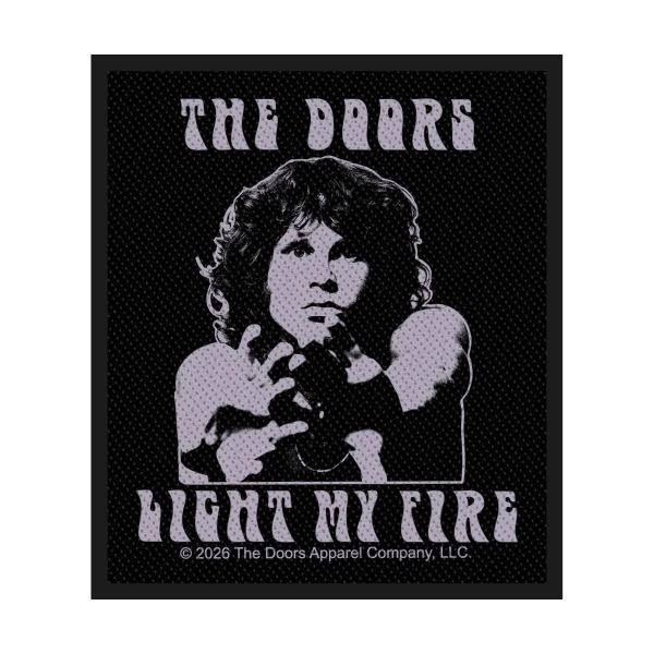 The Doors - Standard Woven Patch: Light My Fire i gruppen MERCHANDISE / Tygmärke / / hos Bengans Skivbutik AB (5676545)