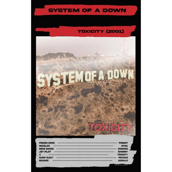 System Of A Down - Textile Poster: Toxicity i gruppen MERCHANDISE / Merch / Kommande / Hårdrock hos Bengans Skivbutik AB (5676549)