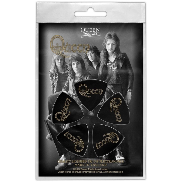 Queen - Tri-Tip Plectrum Pack: Logo i gruppen MERCHANDISE / Merch / Kommande / Pop-Rock hos Bengans Skivbutik AB (5676555)