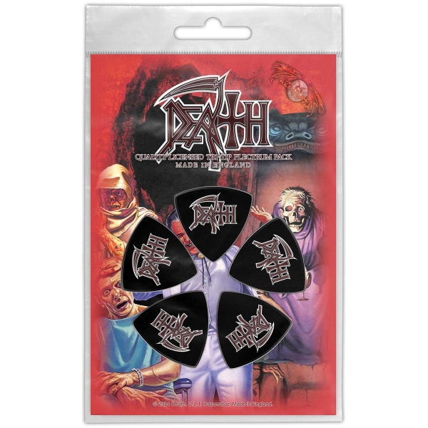 Death - Tri-Tip Plectrum Pack: Logo i gruppen MERCHANDISE / Merch / Kommande / Hårdrock hos Bengans Skivbutik AB (5676560)