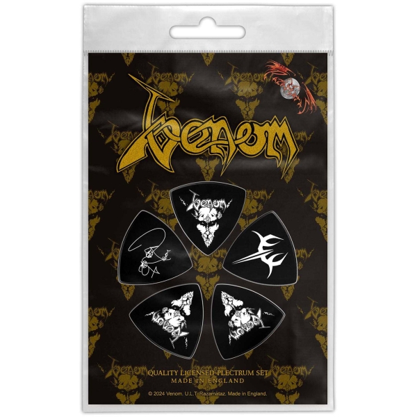 Venom - Tri-Tip Plectrum Pack: Black Metal i gruppen MERCHANDISE / Merch / Kommande / Hårdrock hos Bengans Skivbutik AB (5676561)