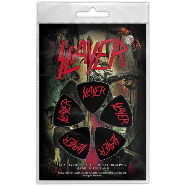 Slayer - Tri-Tip Plectrum Pack: Logo i gruppen MERCHANDISE / Merch / Kommande / Hårdrock hos Bengans Skivbutik AB (5676565)