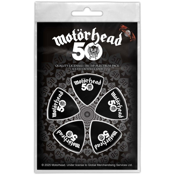 Motorhead - Tri-Tip Plectrum Pack: 50 i gruppen MERCHANDISE / Merch / Kommande / Hårdrock hos Bengans Skivbutik AB (5676570)