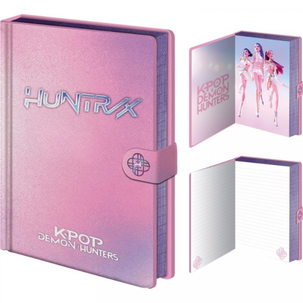 K-Pop Demon Hunters - Premium Anteckningsbok Med Dragkedja A5 i gruppen MERCHANDISE / Merch / Nyheter / K-Pop hos Bengans Skivbutik AB (5677821)