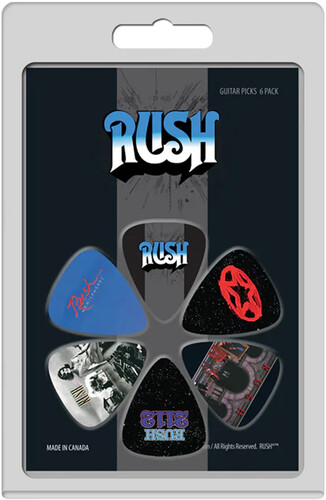 Rush - Albums - Guitar Picks (6 Pack) i gruppen MERCHANDISE / Merch / Hårdrock hos Bengans Skivbutik AB (5680200)