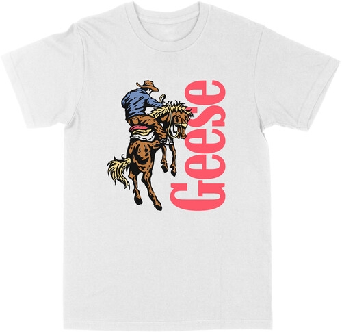 Geese - 3D Cowboy - T-Shirt (White) i gruppen MERCHANDISE / T-shirt / Pop-Rock hos Bengans Skivbutik AB (5680225r)